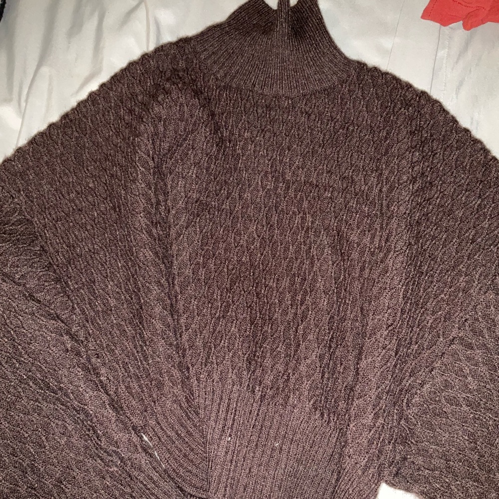 Brown open back sweater